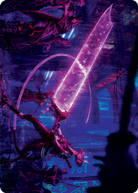 Enormous Energy Blade Art Card [Kamigawa: Neon Dynasty Art Series]
