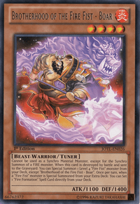Brotherhood of the Fire Fist - Boar [JOTL-EN026] Rare - POKÉ JEUX