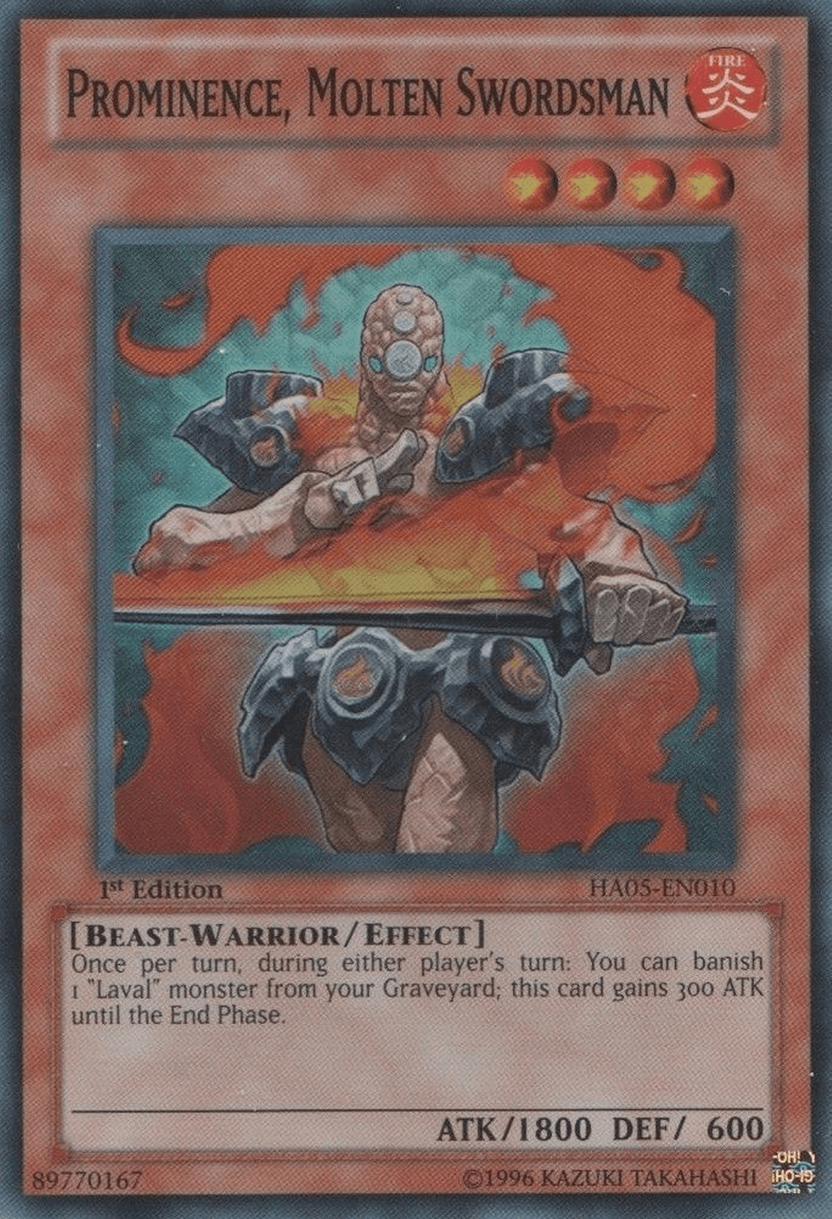 Prominence, Molten Swordsman [HA05-EN010] Super Rare - POKÉ JEUX