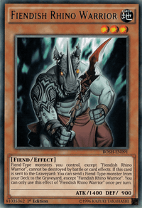 Fiendish Rhino Warrior [BOSH-EN091] Rare - POKÉ JEUX