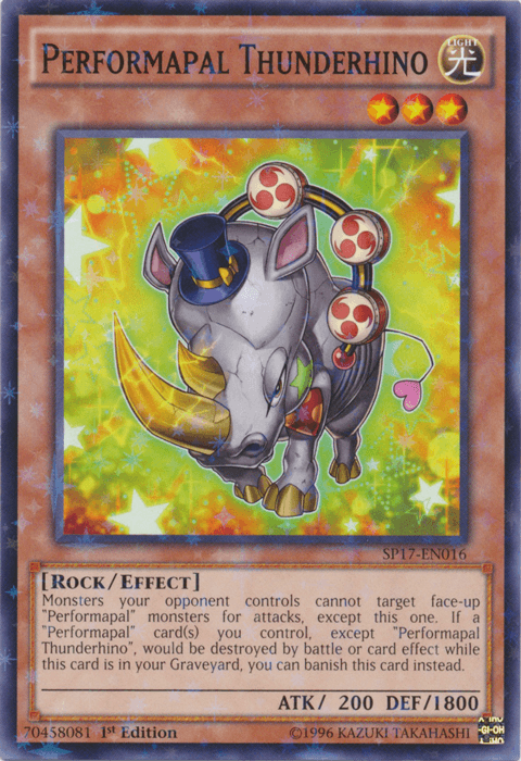 Performapal Thunderhino [SP17-EN016] Starfoil Rare - POKÉ JEUX