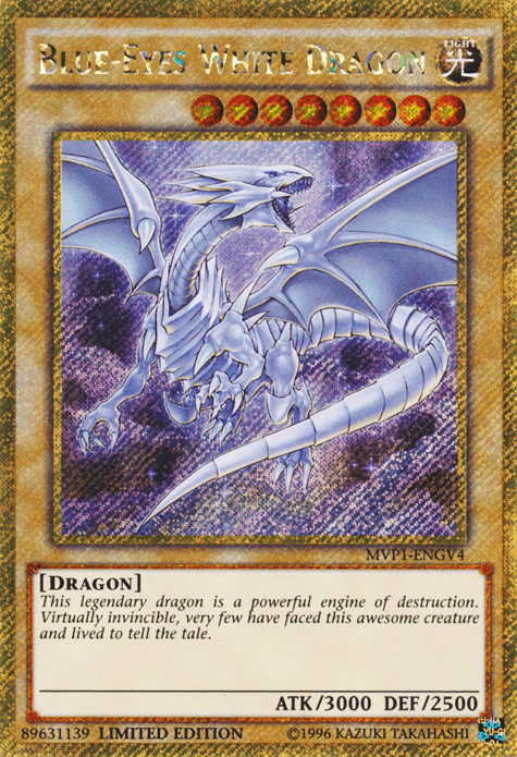 Blue-Eyes White Dragon [MVP1-ENGV4] Gold Secret Rare - POKÉ JEUX