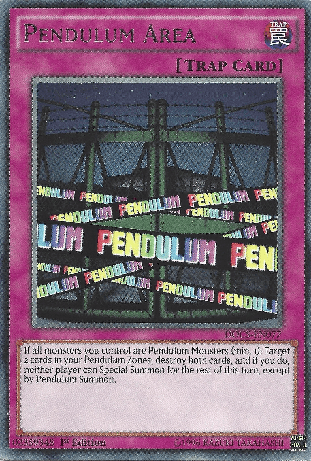 Pendulum Area [DOCS-EN077] Rare - POKÉ JEUX