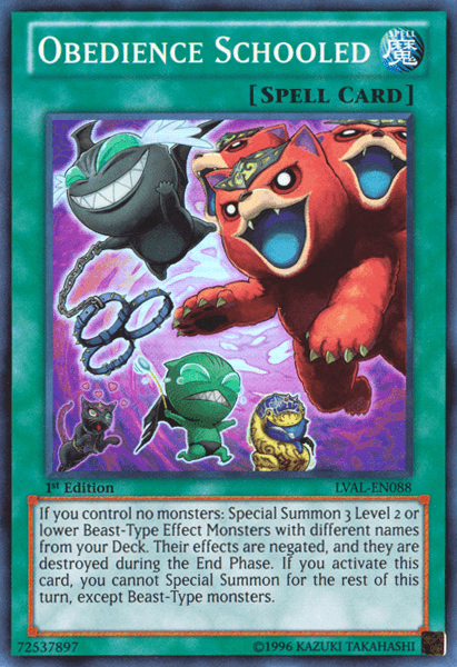 Obedience Schooled [LVAL-EN088] Super Rare - POKÉ JEUX