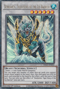 Dewloren, roi tigre de la barrière de glace (Duel Terminal) [HAC1-EN052] Parallèle Rare 