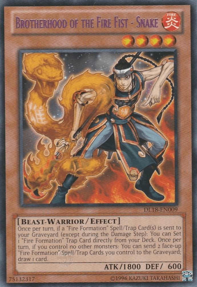 Brotherhood of the Fire Fist - Snake (Purple) [DL18-EN009] Rare - POKÉ JEUX