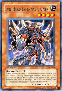 Evil Hero Infernal Gainer [GLAS-EN004] Rare - POKÉ JEUX