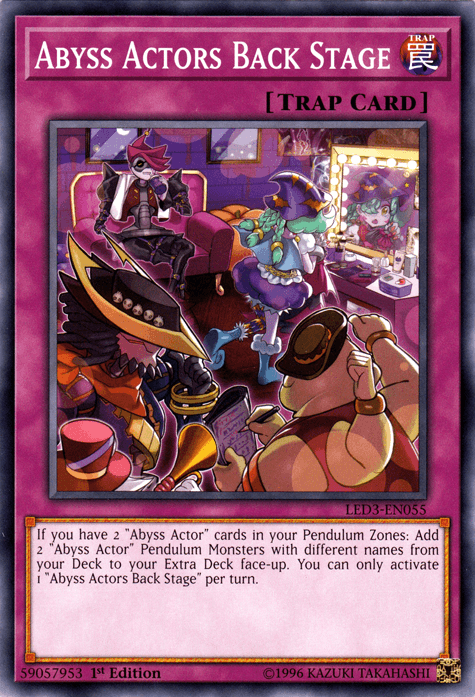 Abyss Actors Back Stage [LED3-EN055] Common - POKÉ JEUX
