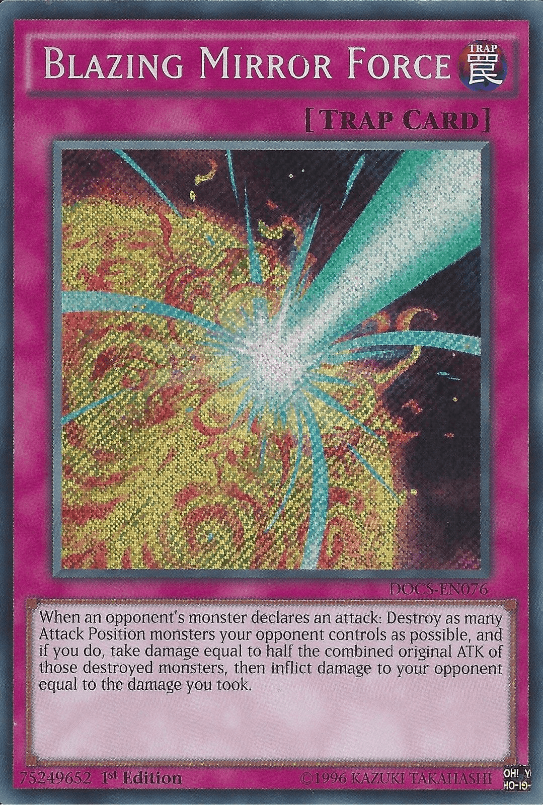 Blazing Mirror Force [DOCS-EN076] Secret Rare - POKÉ JEUX