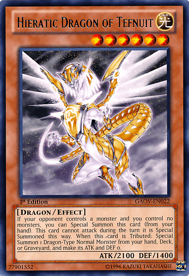 Hieratic Dragon of Tefnuit [GAOV-EN022] Rare - POKÉ JEUX