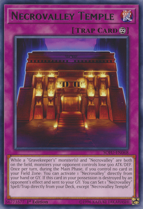 Necrovalley Temple [SOFU-EN068] Rare - POKÉ JEUX