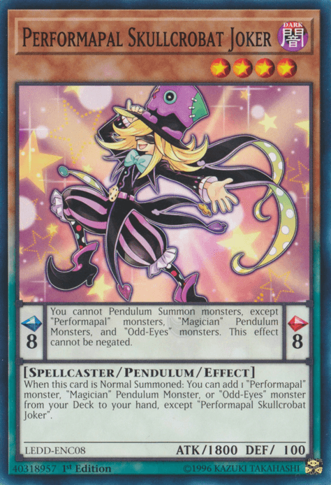Performapal Skullcrobat Joker [LEDD-ENC08] Common - POKÉ JEUX