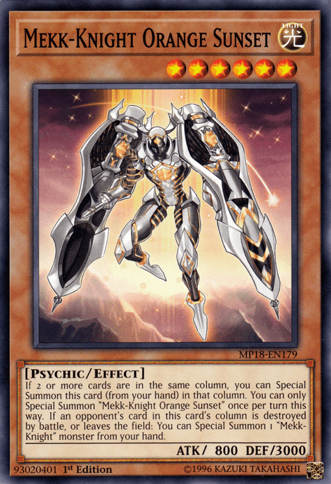 Mekk-Knight Orange Sunset [MP18-EN179] Common - POKÉ JEUX