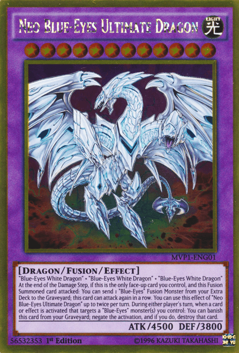 Neo Blue-Eyes Ultimate Dragon [MVP1-ENG01] Gold Rare - POKÉ JEUX