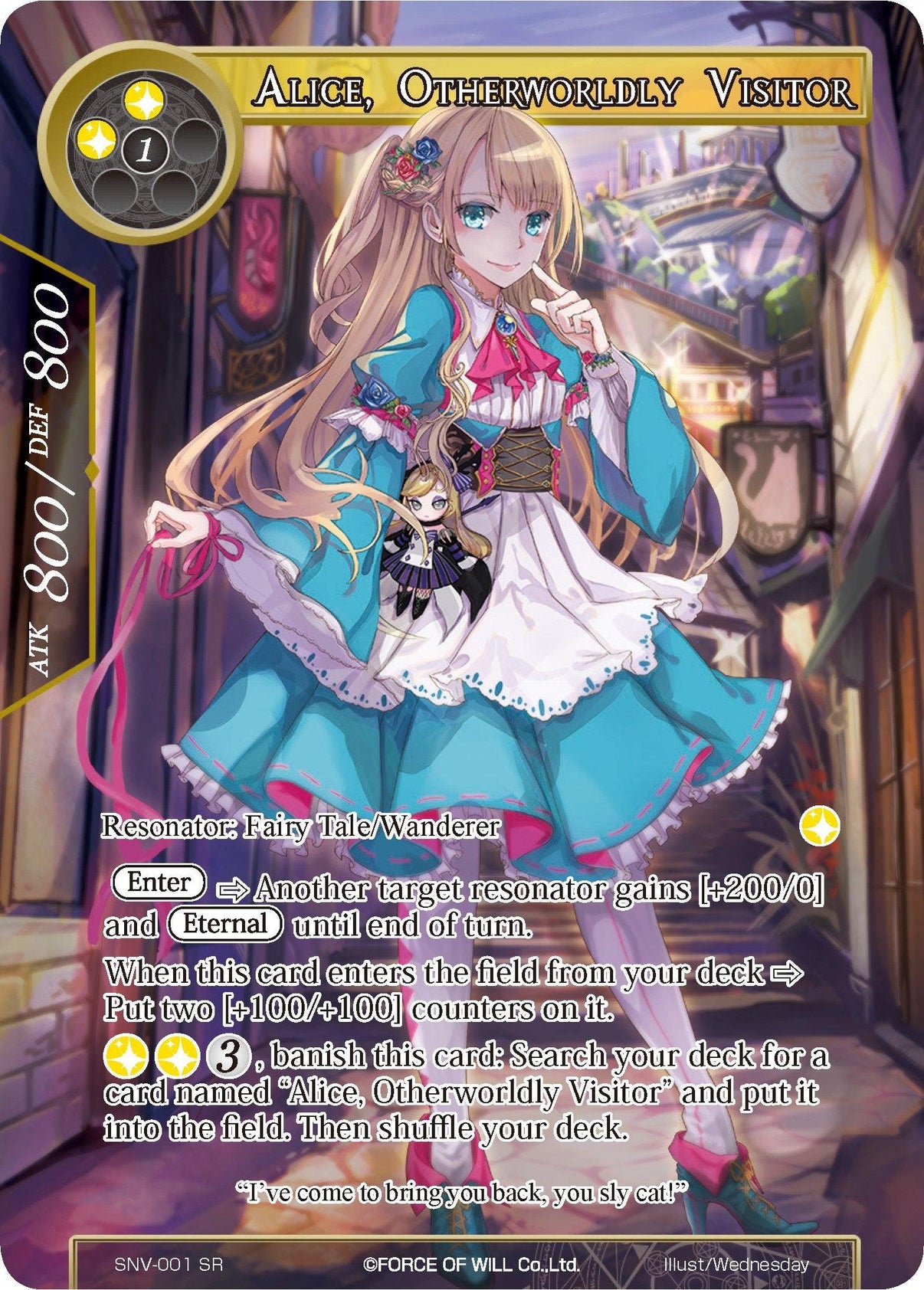Alice, Otherworldly Visitor (Full Art) (SNV-001) [The Strangers of New Valhalla] - POKÉ JEUX