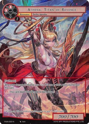 Athena, Titan of Revenge (Full Art) (PofA-020) [Alice Origin IV: Prologue of Attoractia] - POKÉ JEUX