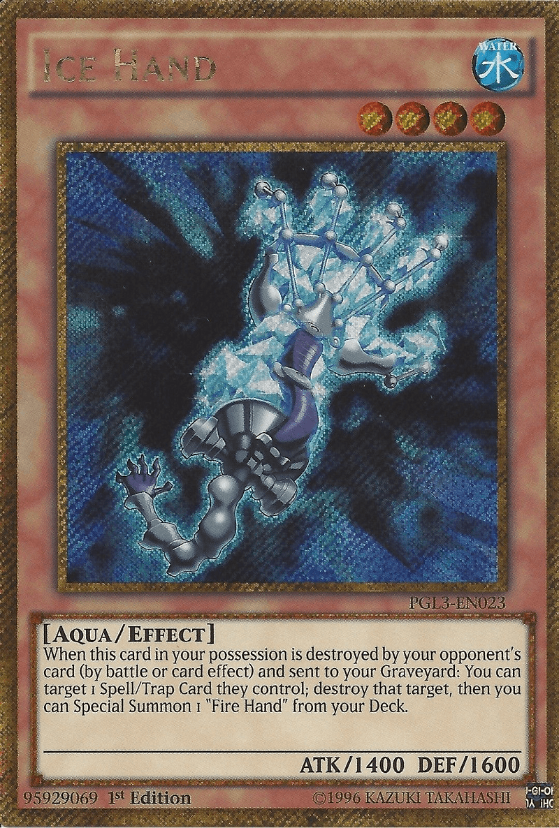 Ice Hand [PGL3-EN023] Gold Secret Rare - POKÉ JEUX
