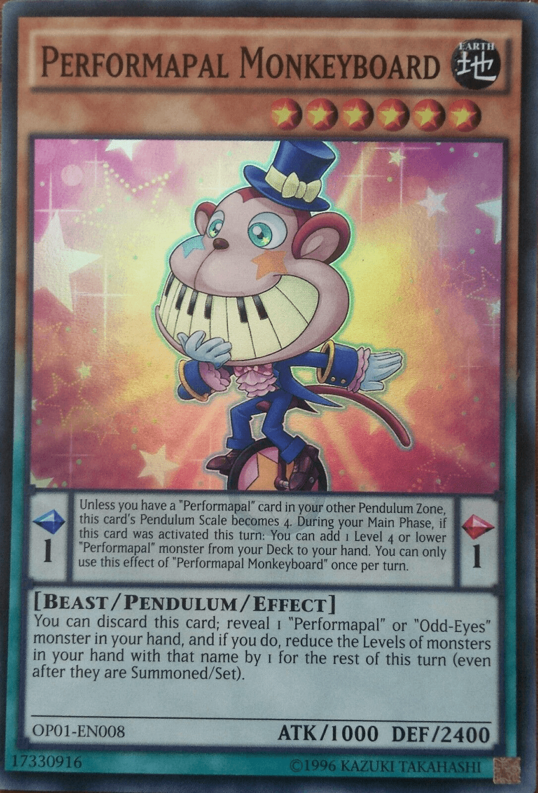 Performapal Monkeyboard [OP01-EN008] Super Rare - POKÉ JEUX