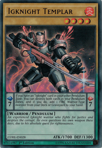 Igknight Templar [CORE-EN028] Ultra Rare - POKÉ JEUX