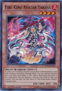 Fire King Avatar Yaksha [MP14-EN121] Super Rare - POKÉ JEUX