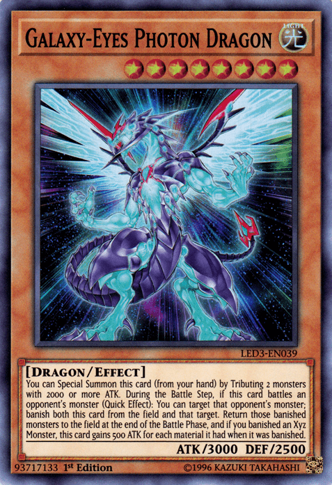 Galaxy-Eyes Photon Dragon [LED3-EN039] Super Rare - POKÉ JEUX