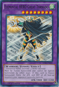 Elemental Hero Great Tornado [SDHS-EN045] Common - POKÉ JEUX