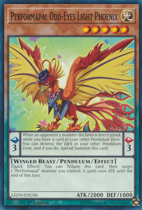 Performapal Odd-Eyes Light Phoenix [LEDD-ENC06] Common - POKÉ JEUX