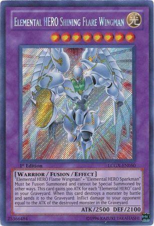 Elemental HERO Shining Flare Wingman [LCGX-EN050] Secret Rare - POKÉ JEUX
