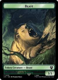 Beast // Treefolk Double Sided Token [The Lord of the Rings: Tales of Middle-Earth Commander Tokens] - POKÉ JEUX