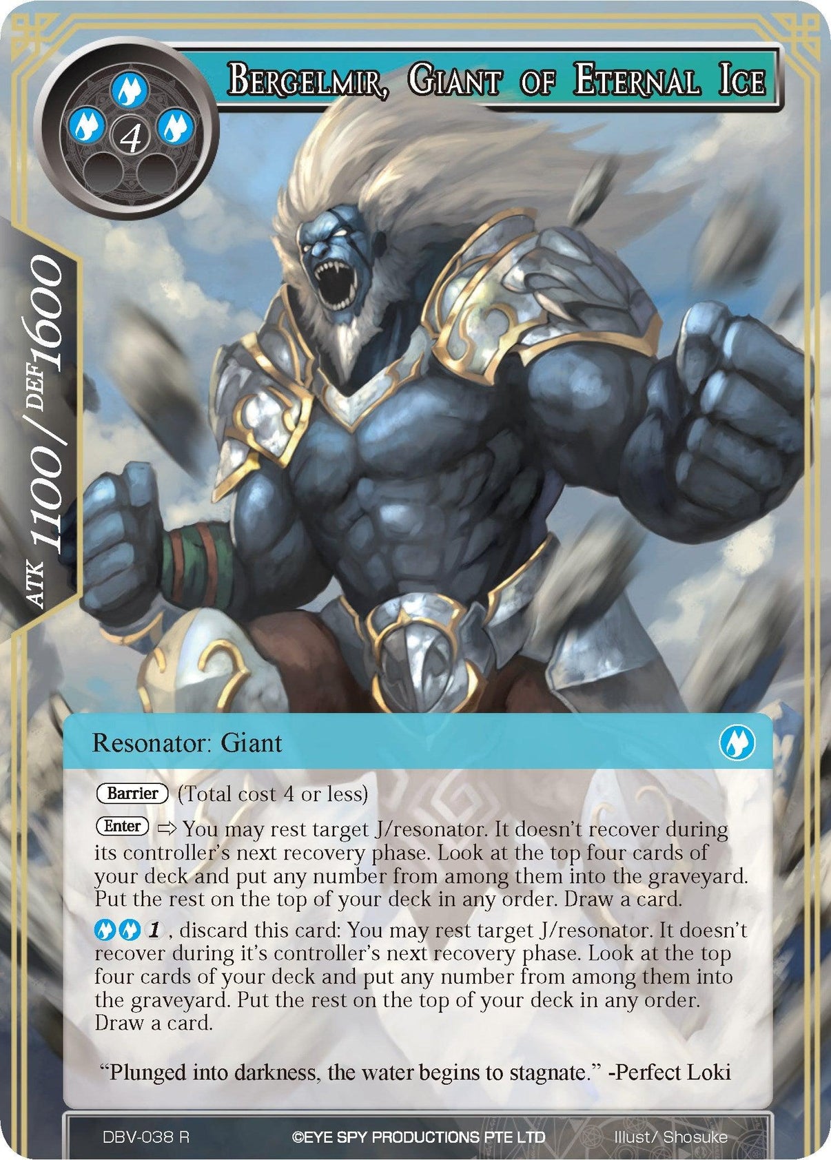 Bergelmir, Giant of Eternal Ice (DBV-038) [The Decisive Battle of Valhalla] - POKÉ JEUX