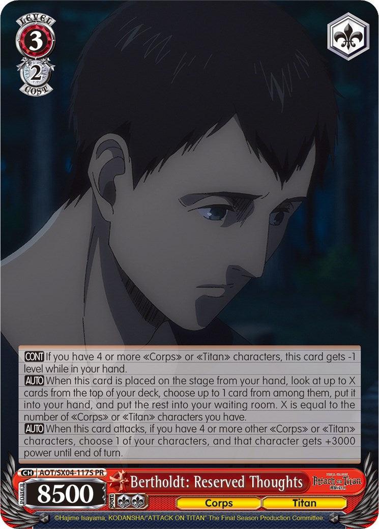 Bertholdt: Reserved Thoughts (Foil) [Attack On Titan: Final Season] - POKÉ JEUX