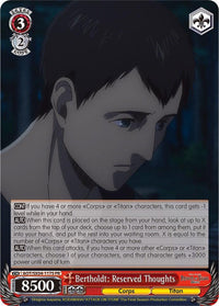 Bertholdt: Reserved Thoughts (Foil) [Attack On Titan: Final Season] - POKÉ JEUX