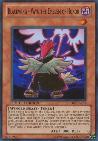 Blackwing - Vayu the Emblem of Honor [CT07-EN012] Super Rare - POKÉ JEUX