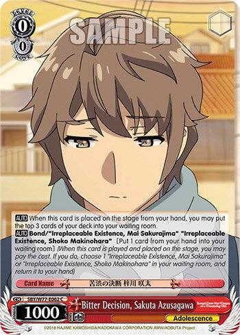 Bitter Decision, Sakuta Azusagawa [Rascal Does Not Dream of a Dreaming Girl] - POKÉ JEUX