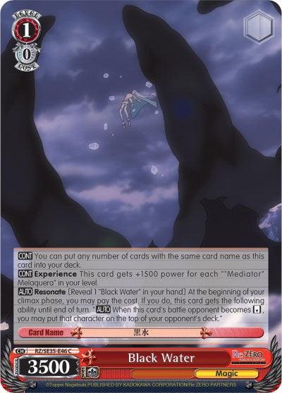 Black Water (RZ/SE35-E46 C) (Parallel Foil) [Re:ZERO: The Frozen Bond] - POKÉ JEUX