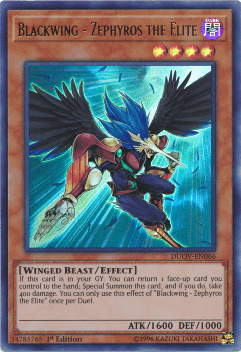 Blackwing - Zephyros the Elite [DUOV-EN066] Ultra Rare - POKÉ JEUX