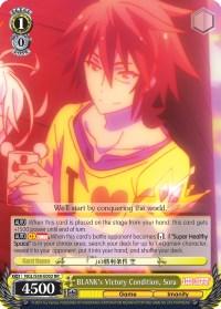 BLANK's Victory Condition, Sora (NGL/S58-E002 RR) [No Game No Life] - POKÉ JEUX