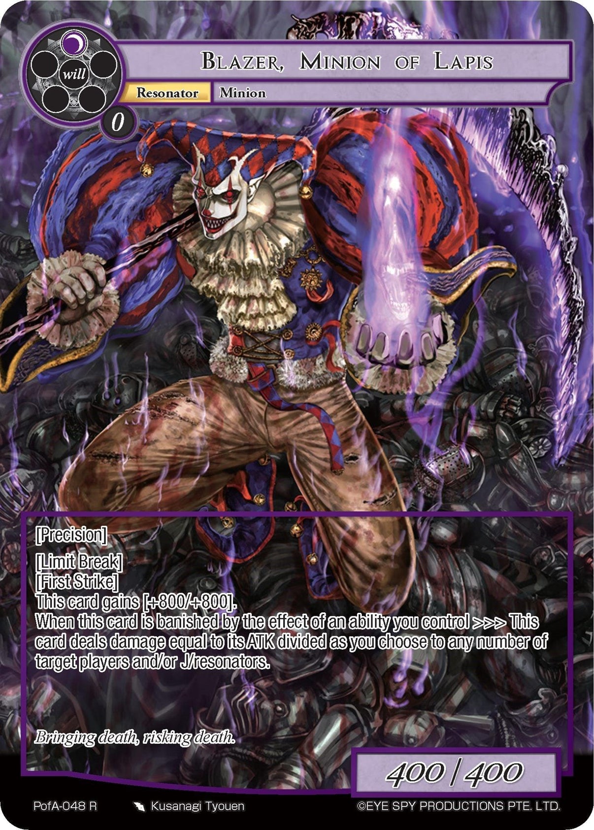 Blazer, Minion of Lapis (Full Art) (PofA-048) [Alice Origin IV: Prologue of Attoractia] - POKÉ JEUX