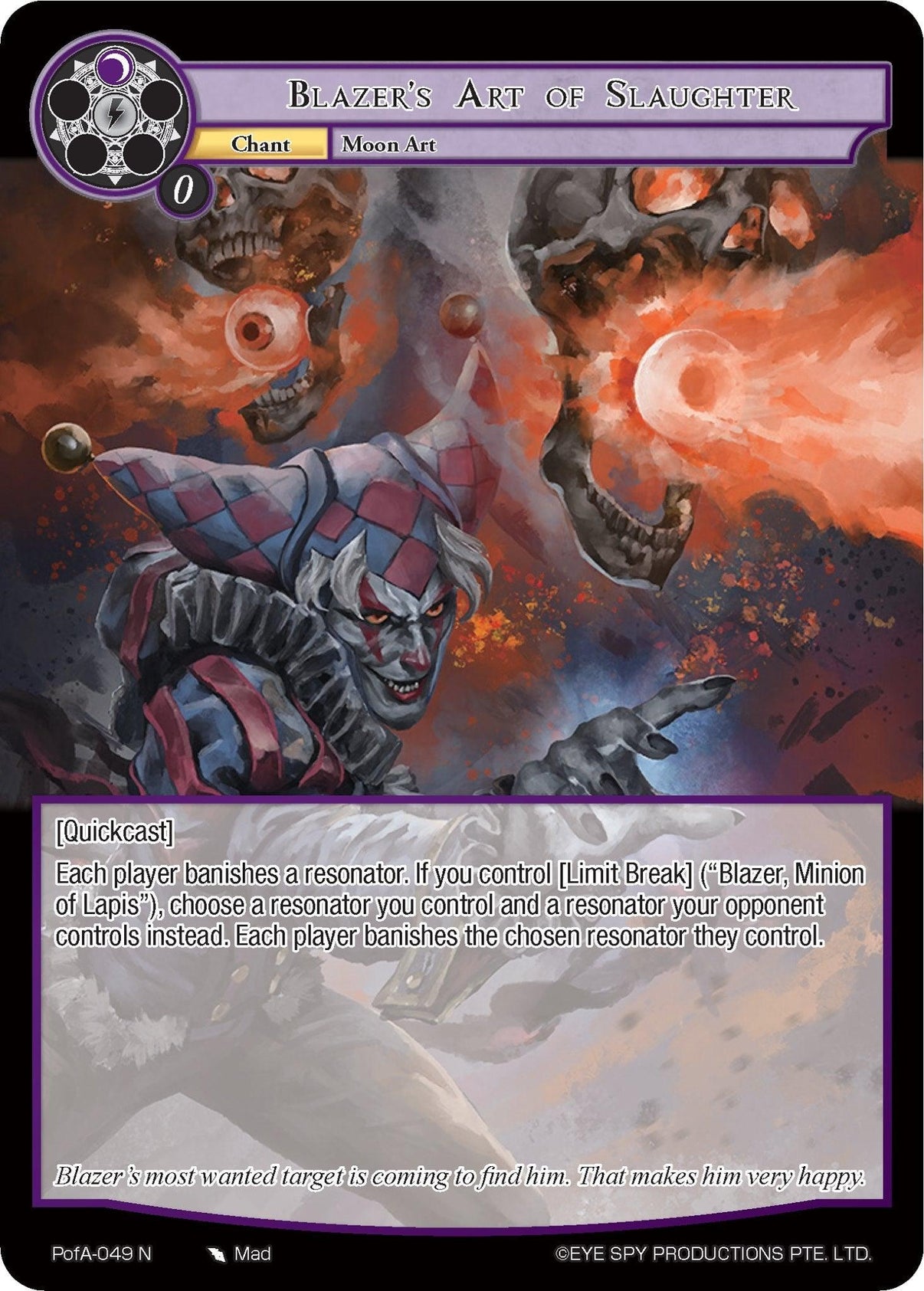 Blazer's Art of Slaughter (PofA-049) [Alice Origin IV: Prologue of Attoractia] - POKÉ JEUX