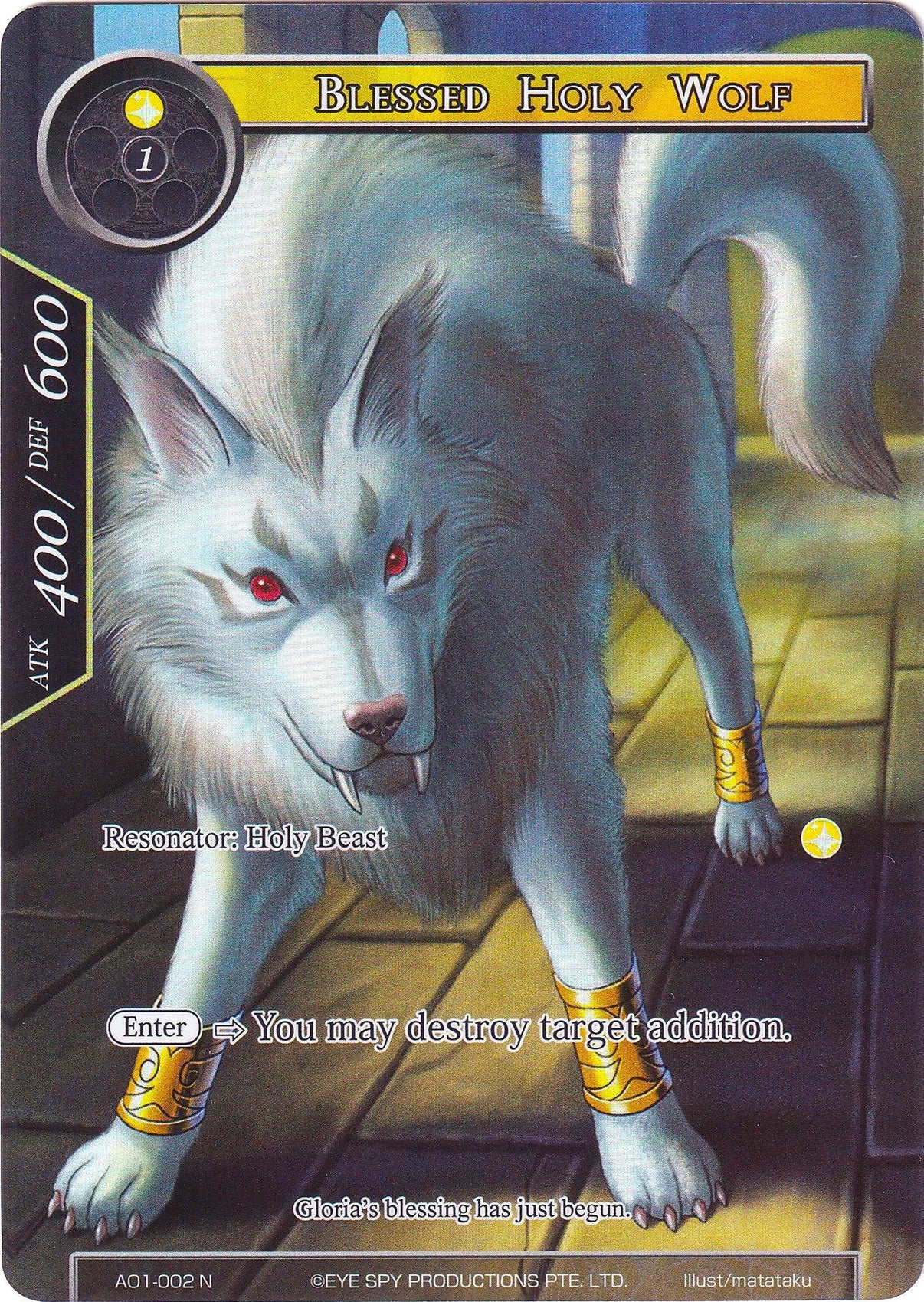 Blessed Holy Wolf (Full Art) (AO1-002) [Alice Origin] - POKÉ JEUX