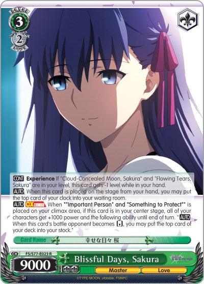 Blissful Days, Sakura (FS/S77-E023 R) [Fate/Stay Night [Heaven's Feel] Vol.2] - POKÉ JEUX
