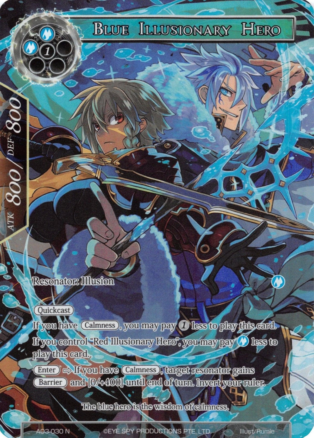 Blue Illusionary Hero (Full Art) (AO3-030) [Alice Origin III] - POKÉ JEUX