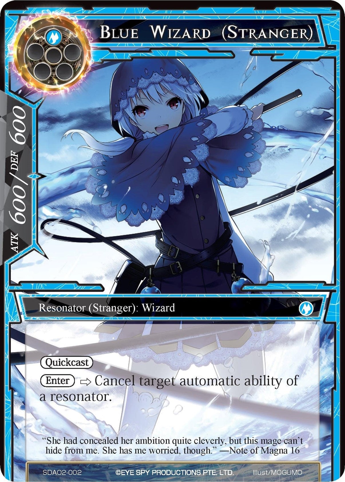 Blue Wizard (Stranger) (SDAO2-002) [Alice Origin II Starter Deck] - POKÉ JEUX