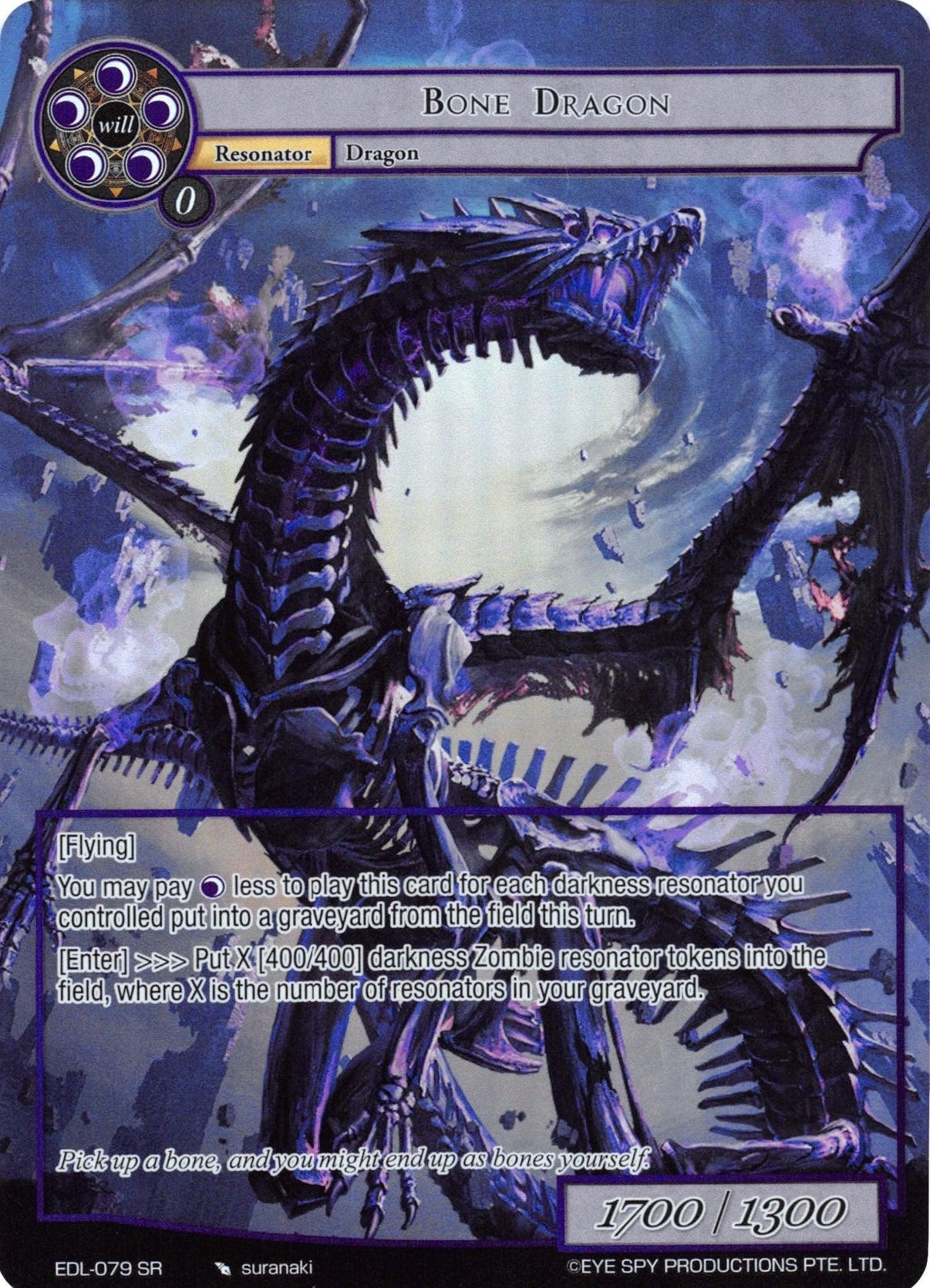 Bone Dragon (Full Art) (EDL-079) [The Epic of the Dragon Lord] - POKÉ JEUX
