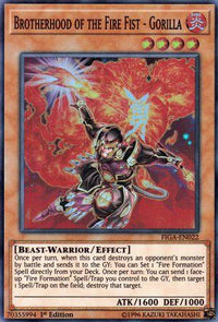 Brotherhood of the Fire Fist - Gorilla [FIGA-EN022] Super Rare - POKÉ JEUX