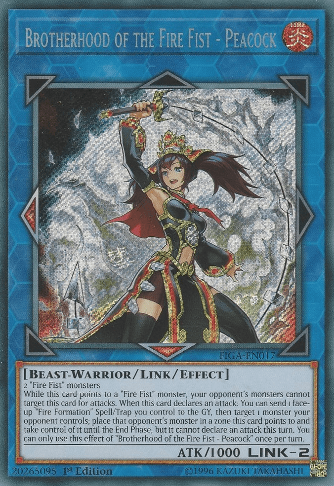 Brotherhood of the Fire Fist - Peacock [FIGA-EN017] Secret Rare - POKÉ JEUX