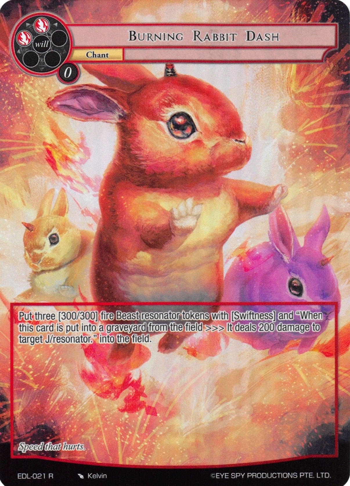 Burning Rabbit Dash (Full Art) (EDL-021) [The Epic of the Dragon Lord] - POKÉ JEUX