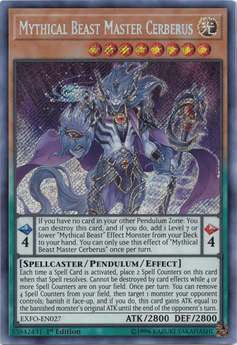 Mythical Beast Master Cerberus [EXFO-EN027] Secret Rare - POKÉ JEUX