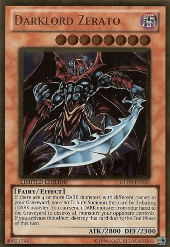 Darklord Zerato [GLD4-EN022] Gold Rare - POKÉ JEUX