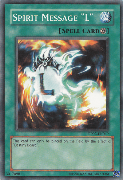 Spirit Message "L" [RP02-EN049] Common - POKÉ JEUX
